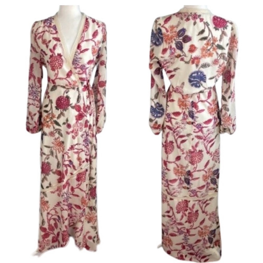 Floral High Low Wrap Dress